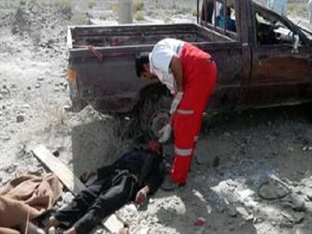 تصادف دو خودروی تویوتای حامل قاچاق انسان در محور ایرانشهر-مهرستان/ سرنشینان سالم فرار کردند