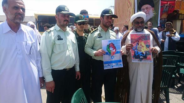 کمپین« اسرائیل را بر می چینیم» در ایرانشهر برگزار شد