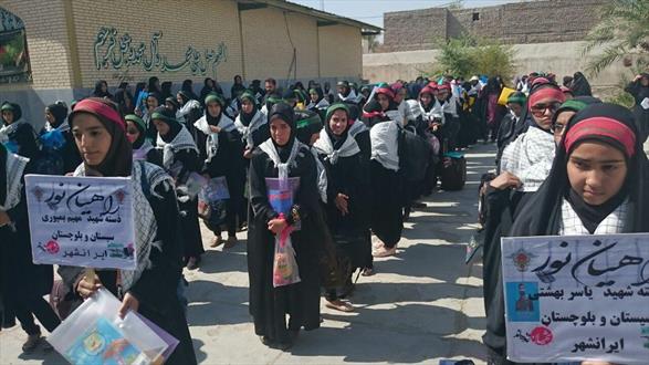 اعزام دانش آموزان ایرانشهر به اردوی راهیان نور+ تصاویر