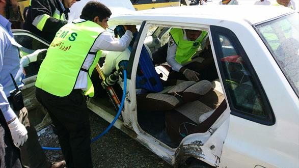 اجرای مانورعملیاتی بروز حوادث ترافیکی در ایرانشهر+تصاویر