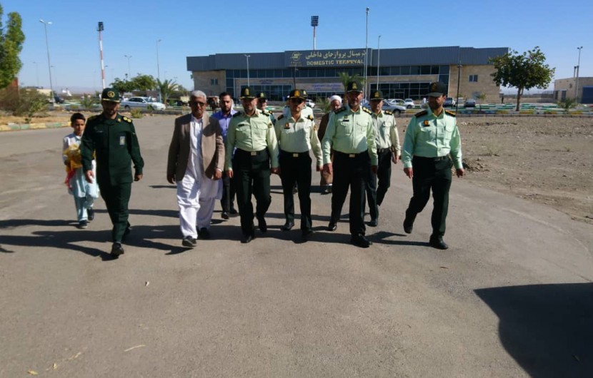 فرمانده پلیس فرودگاههای کشور از فرودگاه ایرانشهر بازدید کرد