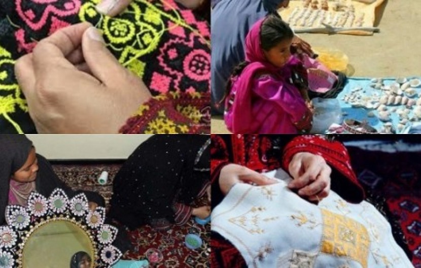 جدال پیروزمندانه زنان روستایی چابهار در مقابل محرومیت/ هر خانه یک کارگاه صنایع دستی