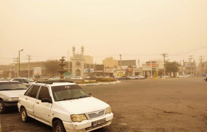 گزارش تصویری/ طوفان  گرد و خاک در ایرانشهر  